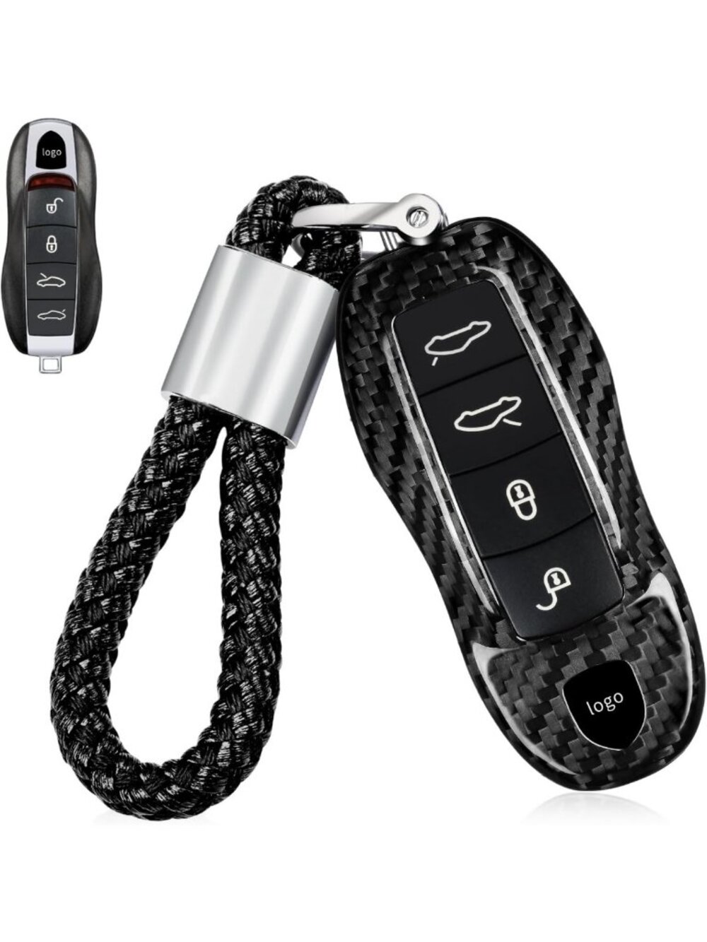 Key Fob Cover for Porsche Cayenne, Panamera, Boxster, Cayman, Macan - 2010-2025